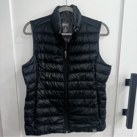 REI Jackets & Blazers - REI Co-op 650 Down Vest 2.0 Black Puffer Full Zip Women's Medium